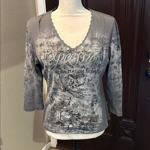 Y2K Rhinestone Embellished French Fairy Blouse